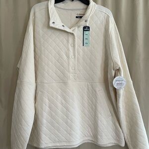 Magellan Outdoors Off-White Quilted Pullover NWT XXL